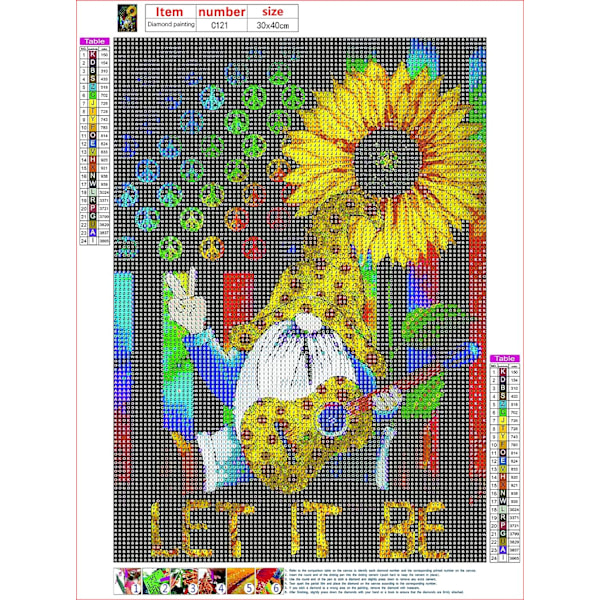 5D DIY Gnome Timanttimaalaus Numeroiden Mukaan Sarjat Aikuisille, Isänmaallinen Amerikan Lippu Auringonkukka Timanttitaide Käsityöt Koti Dekor Ja Lahjat(11.8\"X15.7\")