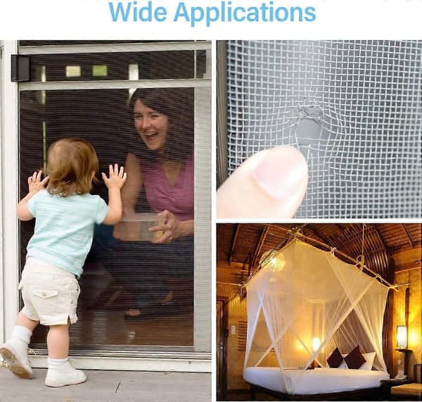 20 Sheets Mosquito Net Repair Kit, Insect Net Self-Adhesive Velcro