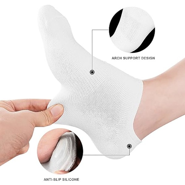 No Show Socks Women Low Socks Non Slip Flat Boat Line 8 Pairs