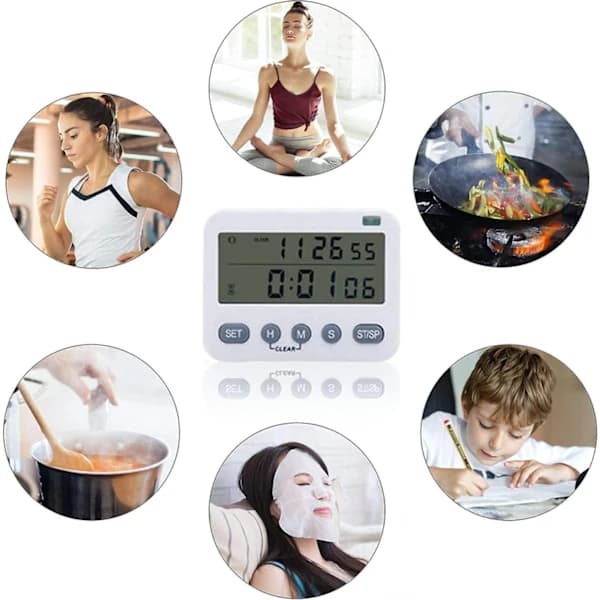 /EA/Digital Kjøkkentimer, Magnetisk Digital Kjøkkentimer, Høy Lyd