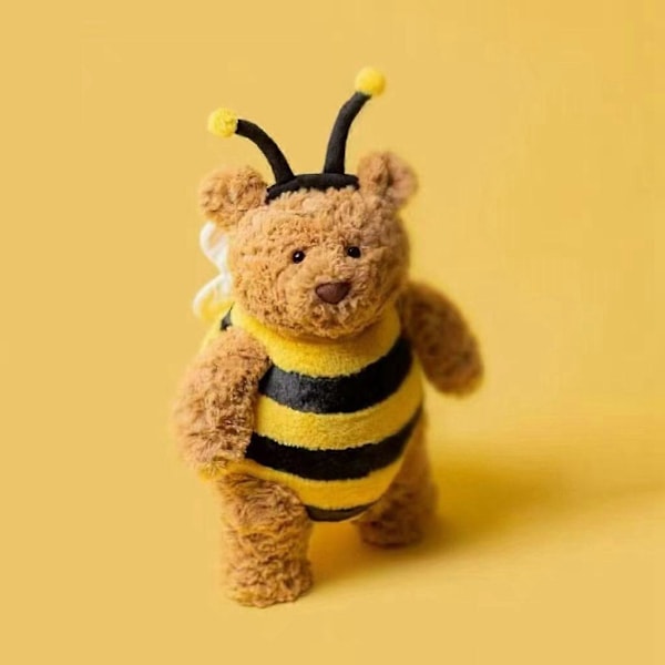25cm Bartholomew Bear Bumblebee Vårbie Kostyme Myk Plysj Leke Kosedukke Gaver