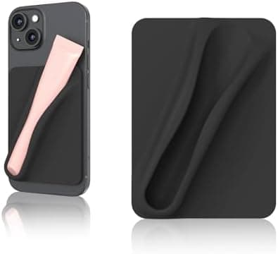 Leppeglans-telefondeksel med leppeglansholder, telefondeksel for iPhone og Android (rosa) blackone
