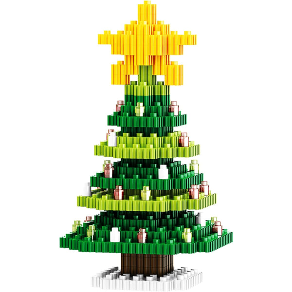 2023 Julleksaksbyggstenar Julrenar Miniatyrbyggstenar Julklappsträning Handfärdigheter och intelligens (träd)