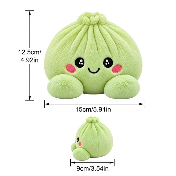 Jättedumpling-tyyny Söpö Pehmo Täytetty Höyrytetty Pullatyyny Kodinsisustus 01-gr 01-green One Size