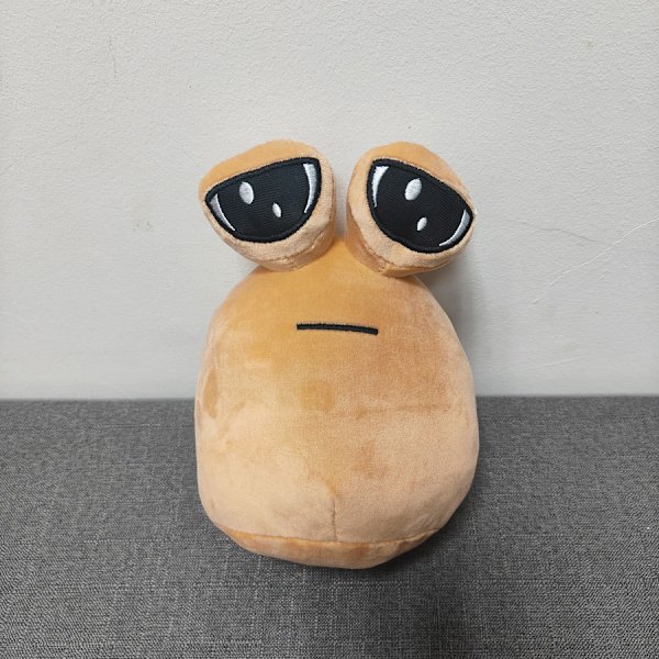 22cm/8.6in Alien Pou -pehmolelu, söpö eläin Pou -nukke Kawaii -eläinten täytetyt pehmolelut pehmolelu tyttöjen ja poikien syntymäpäivälahjaksi Black