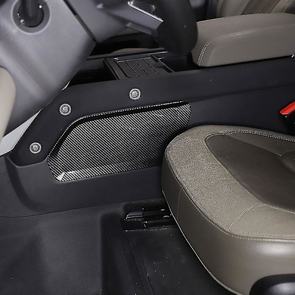 Til Land Rover Defender 90 110 130 20-23 Bil Central Kontrol Opbevaringsboks Partition Dekoration Trim Abs 2 stk Kulfiber Black