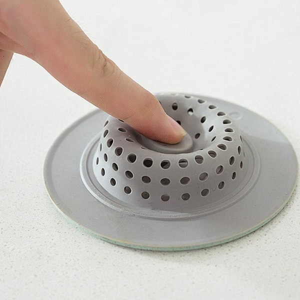 Universal Pop Up Sink Plugger, Hårfanger, vaskefilter vaskeplugg kjøkkenvaskefilter anti-tetting silikon vaskefilter dusjavløpsdeksel
