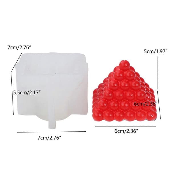 Bubbelljusform Pyramidsilikonform för att göra ljusgips Heminredningshantverk Epoxihartsformar