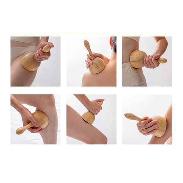 2X Træ Cupping Terapi Massagekopper, Lymfedrænage Massageredskaber til Træterapi Krop Anti-Cellulite Kop
