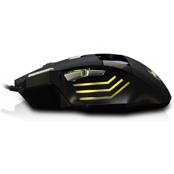 Trådbunden Gamingmus ZELOTES Professionell LED Optisk 7200 DPI 7-Knapps USB Gamingmus med Justerbar DPI-växling 7200/3200/2400/1600/1000 DPI