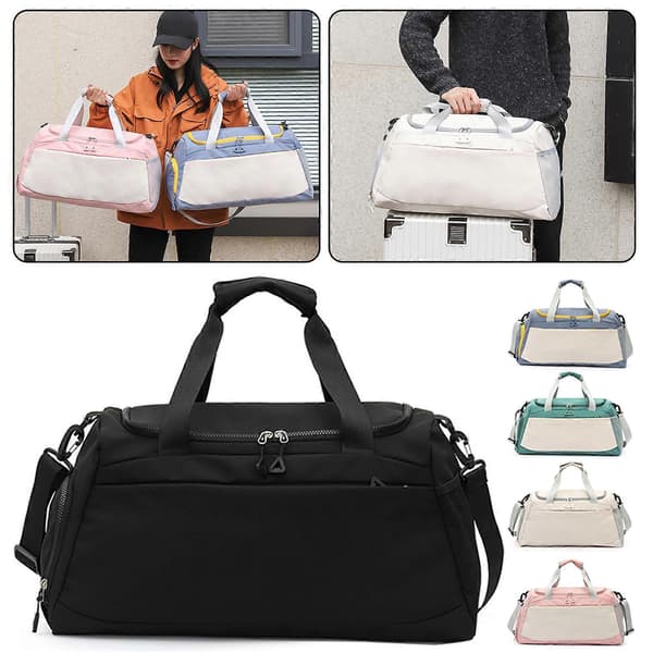 Sportstaske til mænd kvinder Mode Fritids Weekender Tasker til mænd kvinder Pure Version Pink