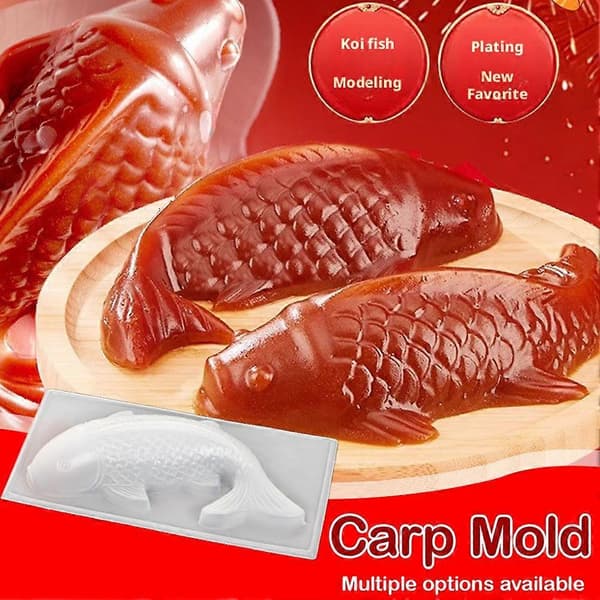 Koi Fisk Silikoneform 20,5 cm Bage- og Chokoladefremstillingsværktøj