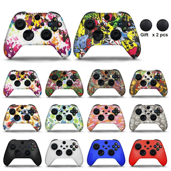 Xbox Series-kontroller silikondeksel, beskyttende deksel for Series S/X-kontroller med knapphetter White