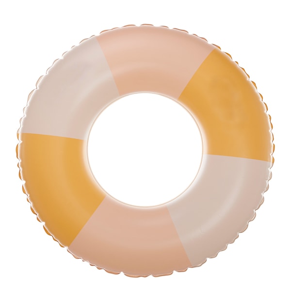 Oppblåsbar badering for barn, badering poolbøye, retrostripet PVC oppblåsbar bøye poolbøye Retro yellow Suitable for ages 2-4