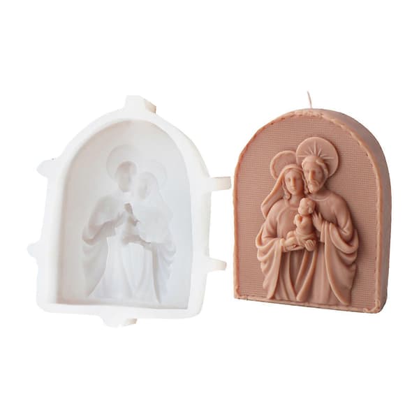 Stor 3D Ljusform Aromaterapi Prydnadstillverkning Form Flexibel Silikonform för Meditation Heminredning Hantverk