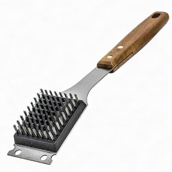 Kraftig grillborste med trippla skrubbhuvuden för grillunderhåll Ref:3127