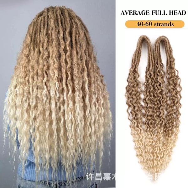 50 cm 10 säiettä/pakkaus Synteettiset dreadlock-pidennykset Kaksipäiset ohuet 0,6 cm virkkuukoukulla punottavat hiukset Pehmeät dreadit Reggae Hip-Hop Hippie -tyyli F