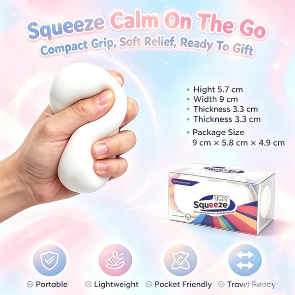 Knusende Sæbe-Squishy, ASMR Knasende Squishy, Fidget-legetøj til voksne, Sensorisk legetøj