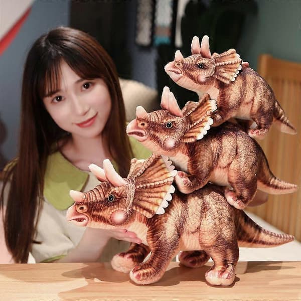 32 cm Triceratops-docka, barnpresent, söt dinosauriedocka, plyschleksak