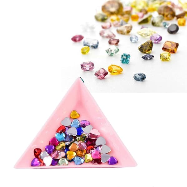 Sæt med 10 robuste plastmaterialer Diamantmaleribakker Bærbare til håndværksentusiaster og hobbyister Daglig brug Sort