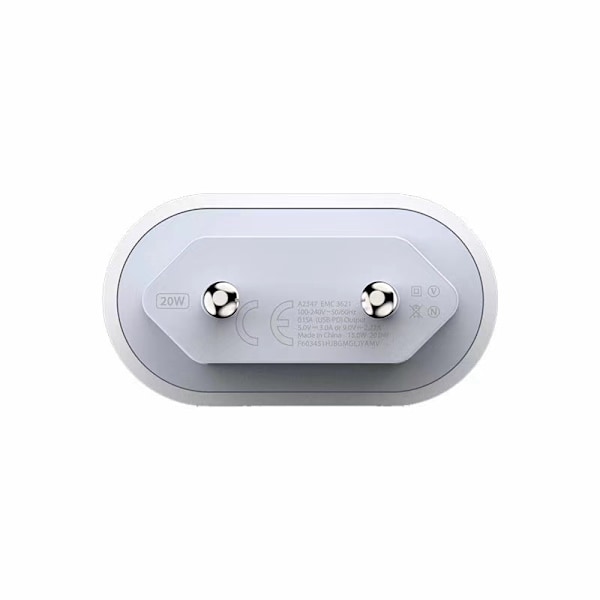 Passer til Apple 15 mobiltelefon USB-C lader PD hurtiglading 20W europeisk standard 2024 ny versjon iPhone16 laderhode AA