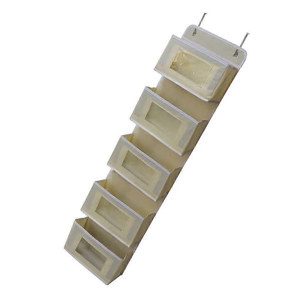 Multilayer Organizer Bag Single-Sided 5 Compartments Hanging Storage for Clothes