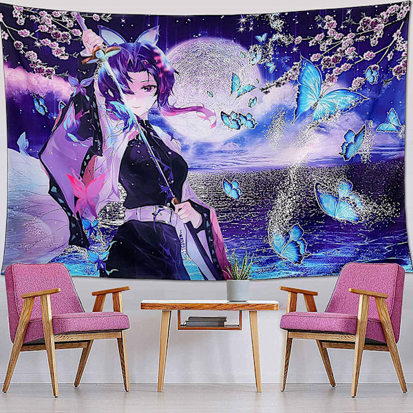 Anime Demon Poster - Anime Gobelin - Anime Poster Dekoration - Anime Gobelin Rollende Schriftrolle, Kann für Geburtstagsfeier Dekoration Gobelin 60x80 Zoll verwendet werden