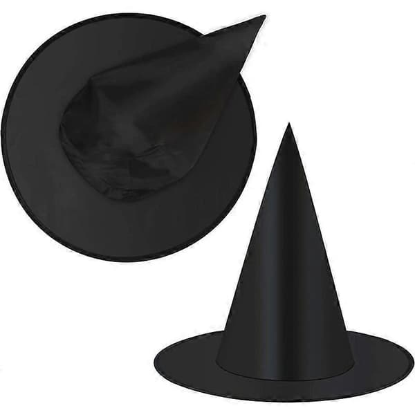 8 stykker Halloween sorte heksehatte, lige og enkle, let emballage, velegnet til Halloweenfester og karnevalsfester.,2024 Ping