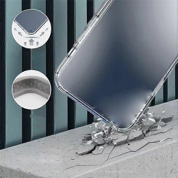 Gjennomsiktig mobildeksel til iPhone 14/13, 1,5 mm, støtsikkert TPU-bakdeksel