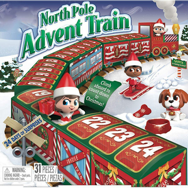 Ny Jule-nedtællings-adventskalender 24 Dage Overraskelse Blind Box Juletog Blind Box