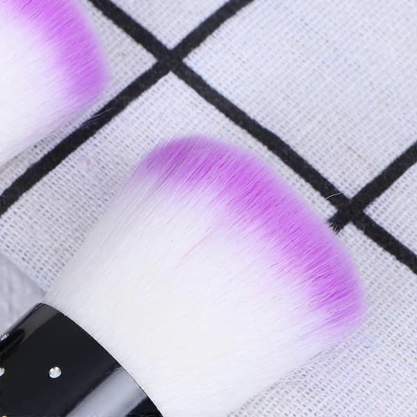 Makeupbørstesæt Manicure Hårbørste til delikat rengøring 6 stk. lilla