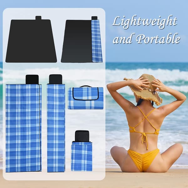 Foldable Picnic Blanket, Durable, Moisture-Proof and Thick, Suitable for Travel and Camping, 200*200cm