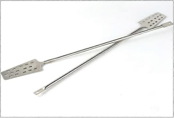 60,5 cm meskepadle i rustfritt stål med 15 hull, ergonomisk grep for ølbrygging