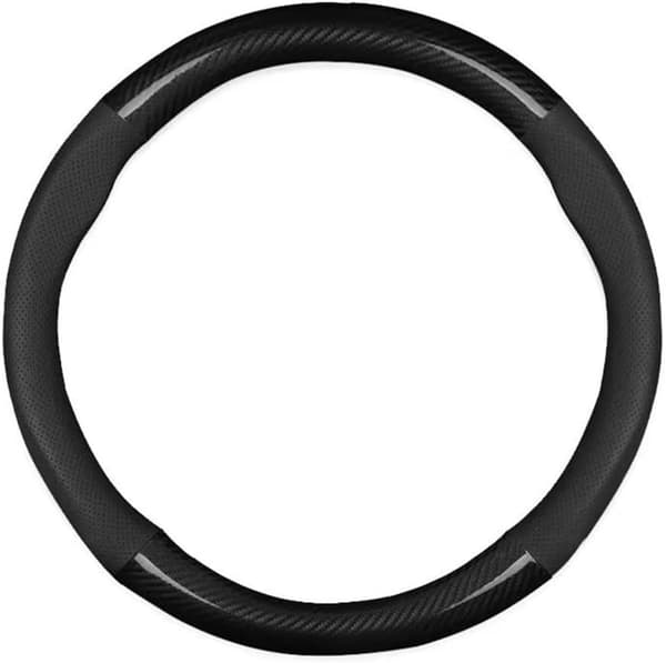 38 cm Bilrattdeksel Sklisikkert Pustende Karbonfiberrattdeksel for de fleste biler