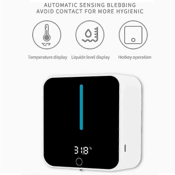 Vægmonteret skumsæbedispenser berøringsfri, håndsæbedispenser, genopladelig automatisk infrarød sensor sæbedispenser til badeværelse køkken kontor