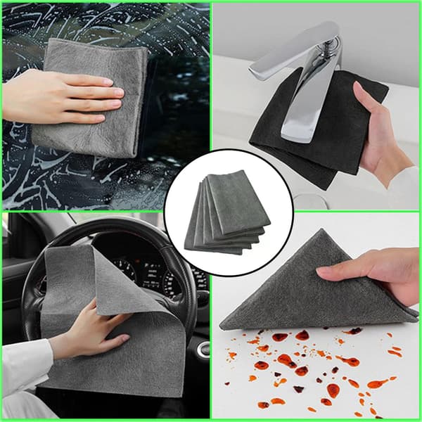 Thicker Magic Cleaning Cloth, 10 Pcs Reusable Microfiber Cleaning Cloths, Streak-Free Magic Microfiber Cloth for Windows, Glass, Car