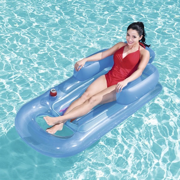 Bestway 43028 - Trendig designad loungestol, ergonomisk, plast, blandade färger, 1 st Blue