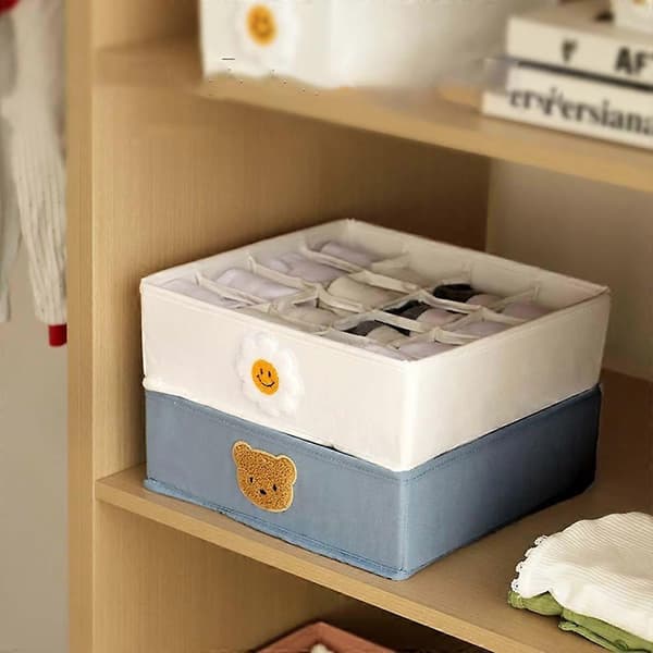 Sunflower Cotton Linen Foldable Storage Basket Organized Storage
