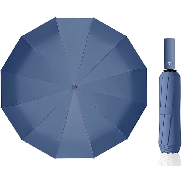 Maibar paraply vindtæt stærk kompakt 24 ribber vandtæt paraply foldbar rejseparaply vindtæt parasol til mænd og kvinder Late Polish