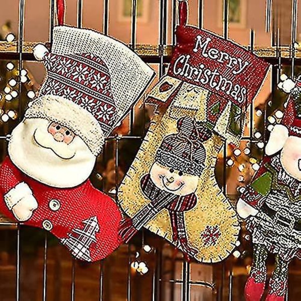 Julstrumpa, Stor Hängande Julstrumpa, Hängande Julstrumpa Påse För Träd, Spis