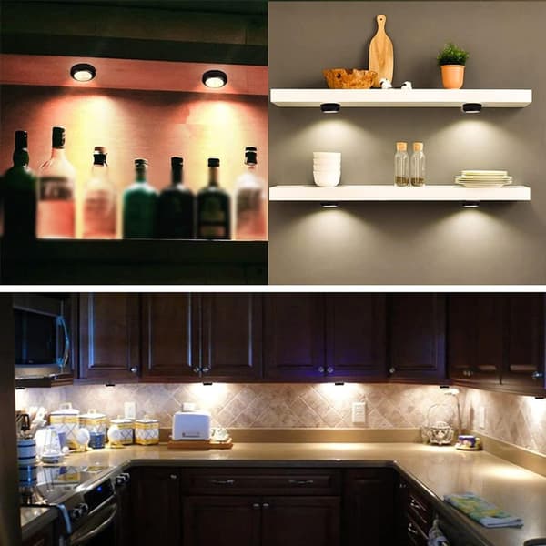 LED Spotlight 6 pcs with 2 Remote Controls RGB Design many colors black