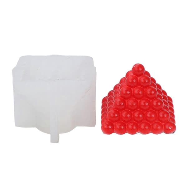 Boblelysform Pyramide Silikoneform til fremstilling af lys, gips, boligindretning, håndværk, epoxyharpiksstøbning, silikoneforme