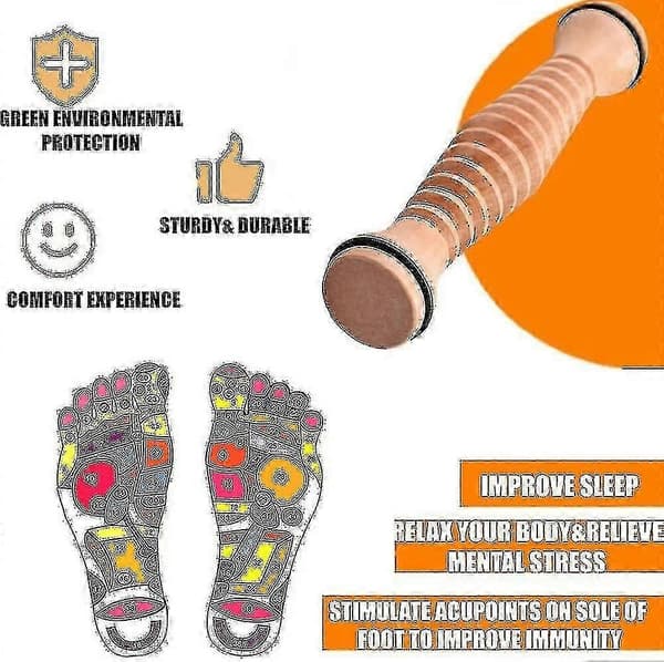 Fodrulle i træ til lindring af plantar fasciitis