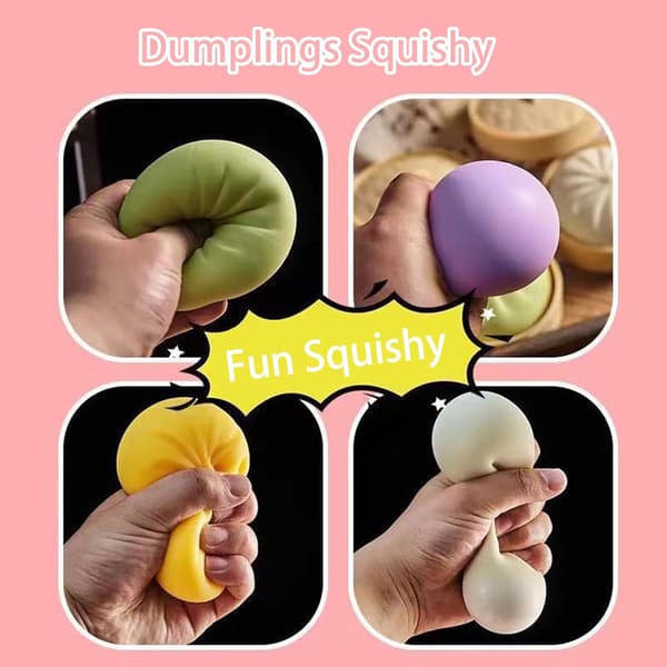 Dumplings Squishy Mystery Mini Dumplings Squishy Stressbolde Fidget Sensorisk Legetøj Blød Klemme Dekompression Dej (Lilla-A) Blue-a