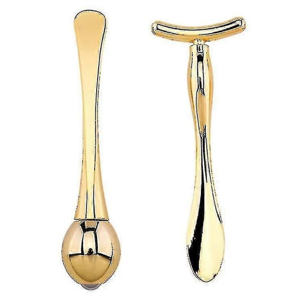 Min Stick Anti-ögonpåsar Mörka ringar Massager (guld)