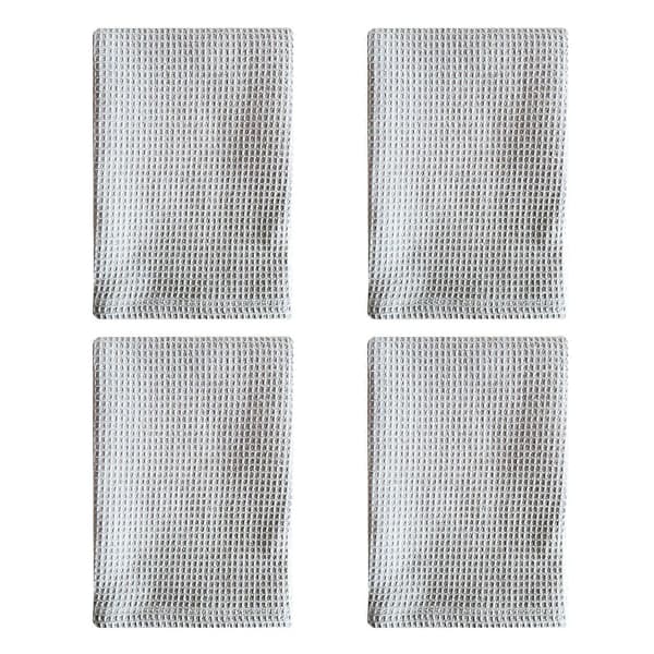 4-pack blandade disktrasor, snabbtorkande diskhandduk, absorberande handduk, bekväm bomullsduk, perfekt för daglig rengöring, ljusgrå light grey