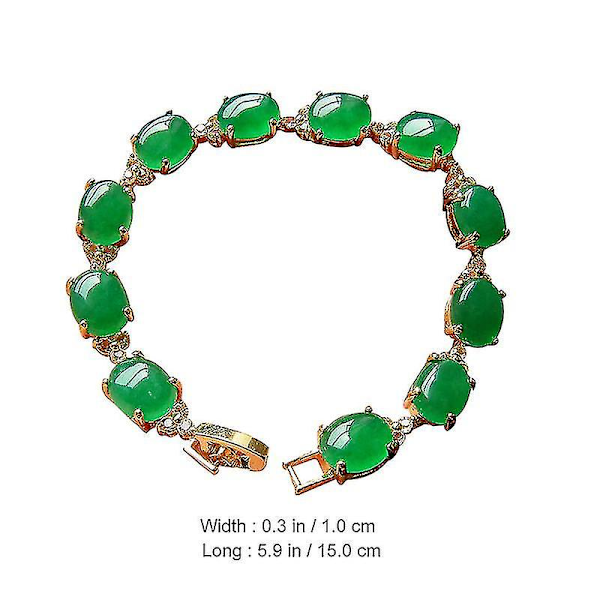1 stk. Dame Smaragd Armbånd Malay Jade Armbånd Håndledsdekoration (assorteret farve)