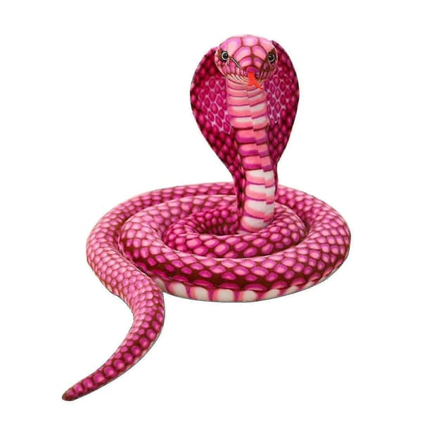 2,4 m Cobra Plysch Gosedjur Orm Cobra Orm Plyschleksak Stor Kung Cobra Gosedjur Orm