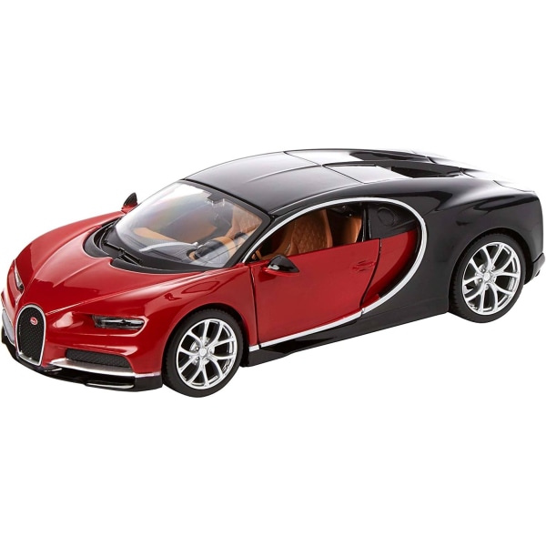 1:24 kokoonpanolinja Bugatti Chiron - Punainen/Musta