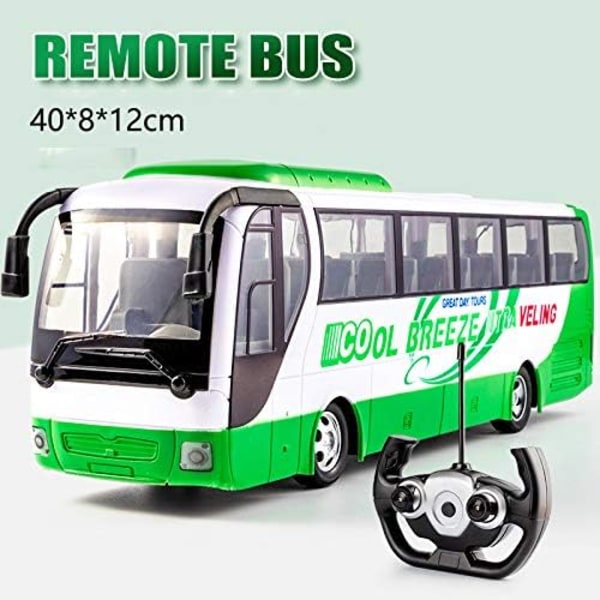 Simulaatio Fern Bedienungs Bus Realistinen RC Kaupunki Bus Lelu Lapsille (Vihreä)